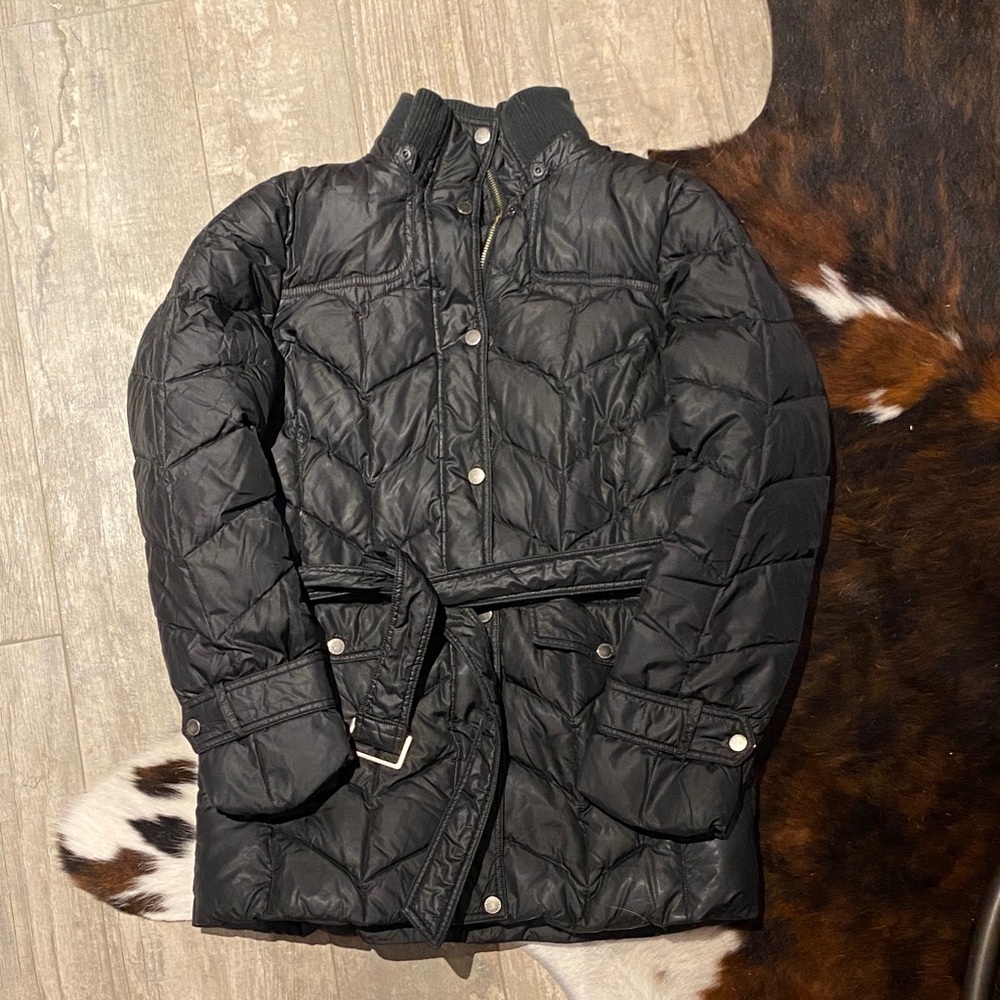 Lands End Black Quilted Women's Jacket Size 6-8